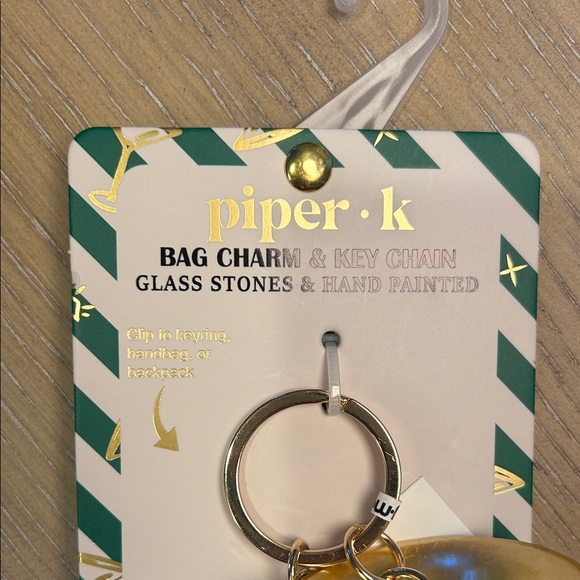Piper K Martini and Olives Red and Green Bag Charm/Key Chain - Picture 2 of 6